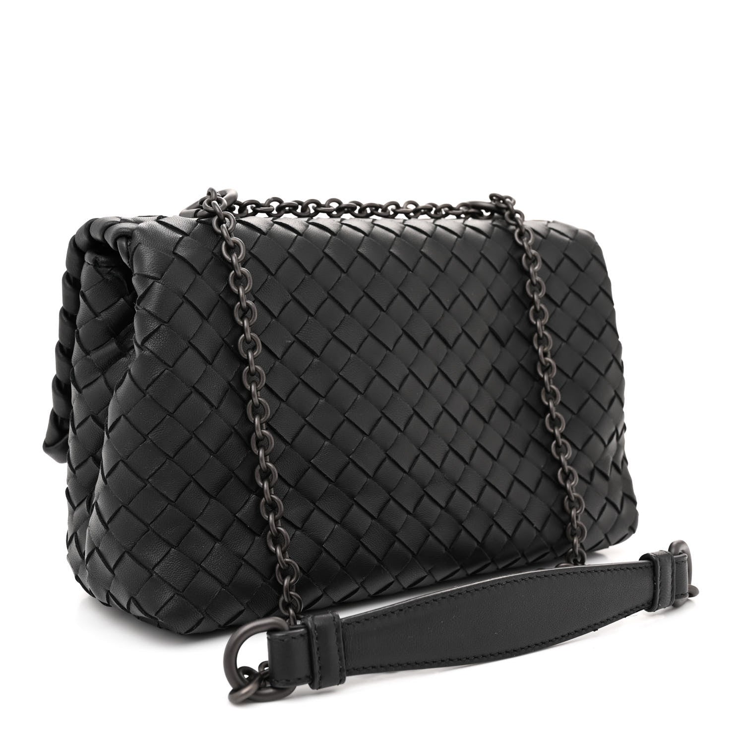 Bottega Veneta Nappa Intrecciato Baby Olimpia Shoulder Bag Black 3 of 10