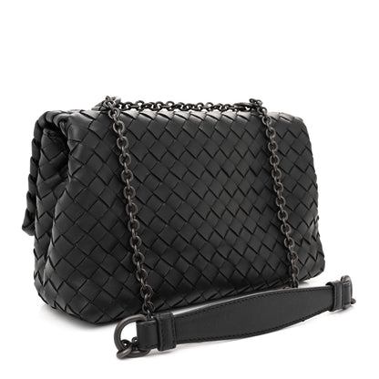 Bottega Veneta Nappa Intrecciato Baby Olimpia Shoulder Bag Black 3 of 10