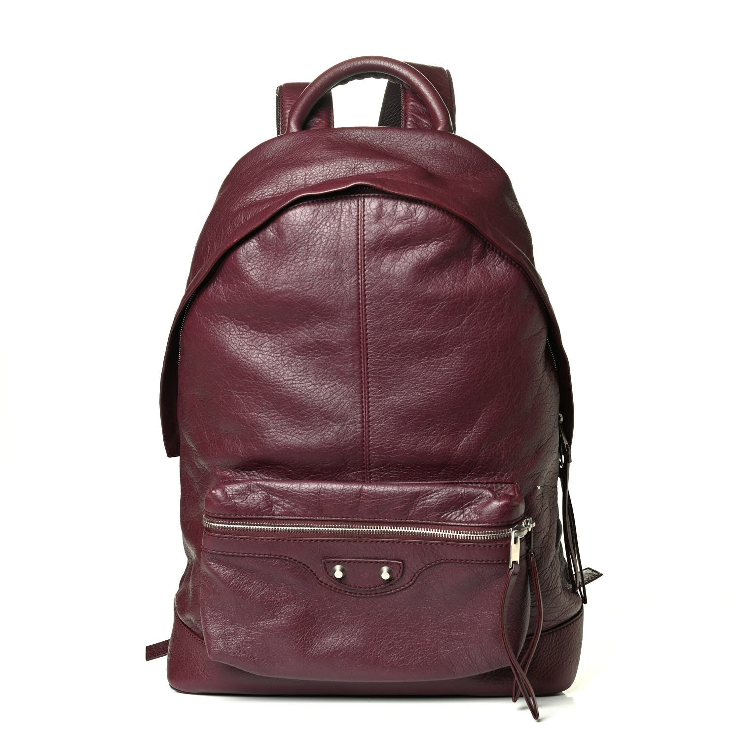Balenciaga Agneau Classic Silver Hardware Backpack Rouge Lie De Vin 1 of 5