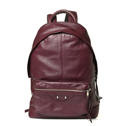 Balenciaga Agneau Classic Silver Hardware Backpack Rouge Lie De Vin 1 of 5