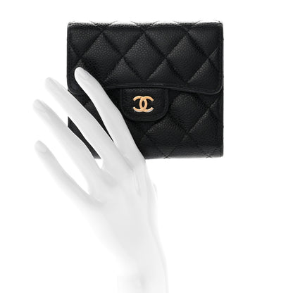 Chanel Caviar Quilted Compact Flap Wallet Black 2 of 10