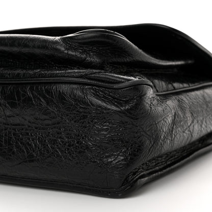 Saint Laurent Crinkled Calfskin Matelasse Monogram Large Niki Chain Satchel Black 10 of 13