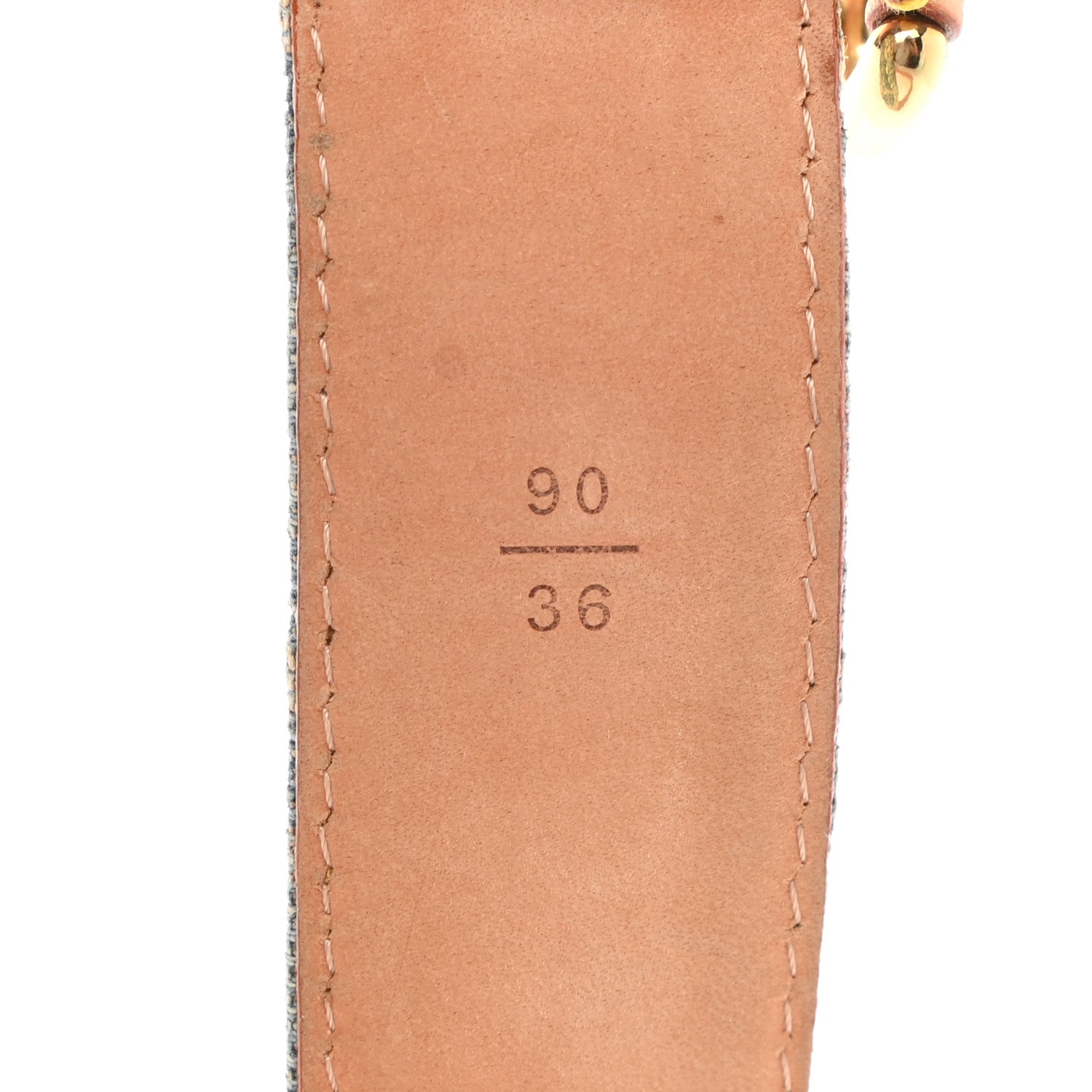 Louis Vuitton Denim Monogram Belt 90 36 Blue 12 of 14