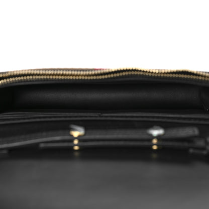 Burberry Grained Calfskin House Check Tartan Mix Hampshire Wallet On Chain Black 5 of 9