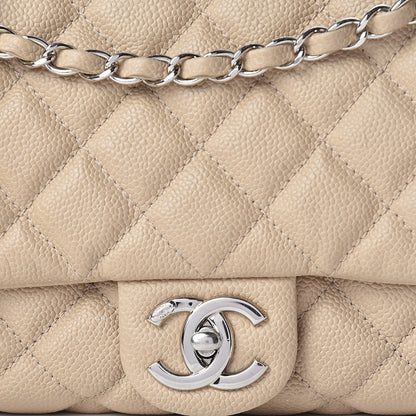 Chanel Caviar Quilted Jumbo Easy Flap Beige 8 of 16