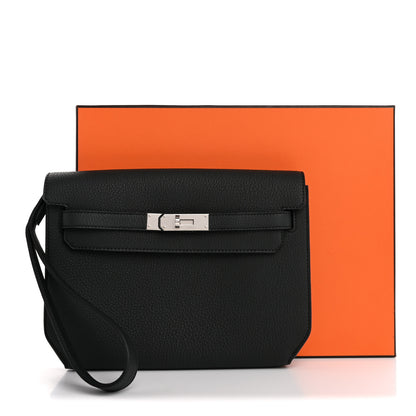 Hermes Togo Kelly Depeches 25 Pouch Black 8 of 8