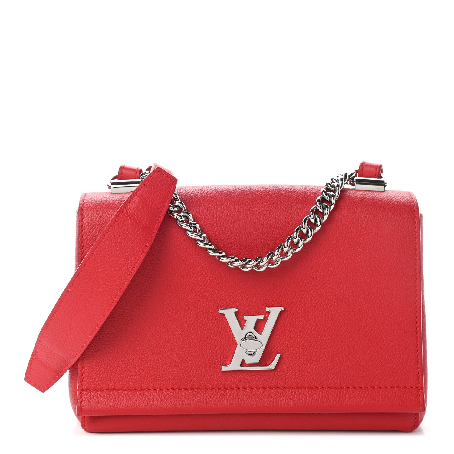Louis Vuitton Calfskin Lockme II Chain Bag BB Rubis 1 of 8