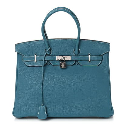 Hermes Togo Birkin 35 Blue Jean 1 of 11