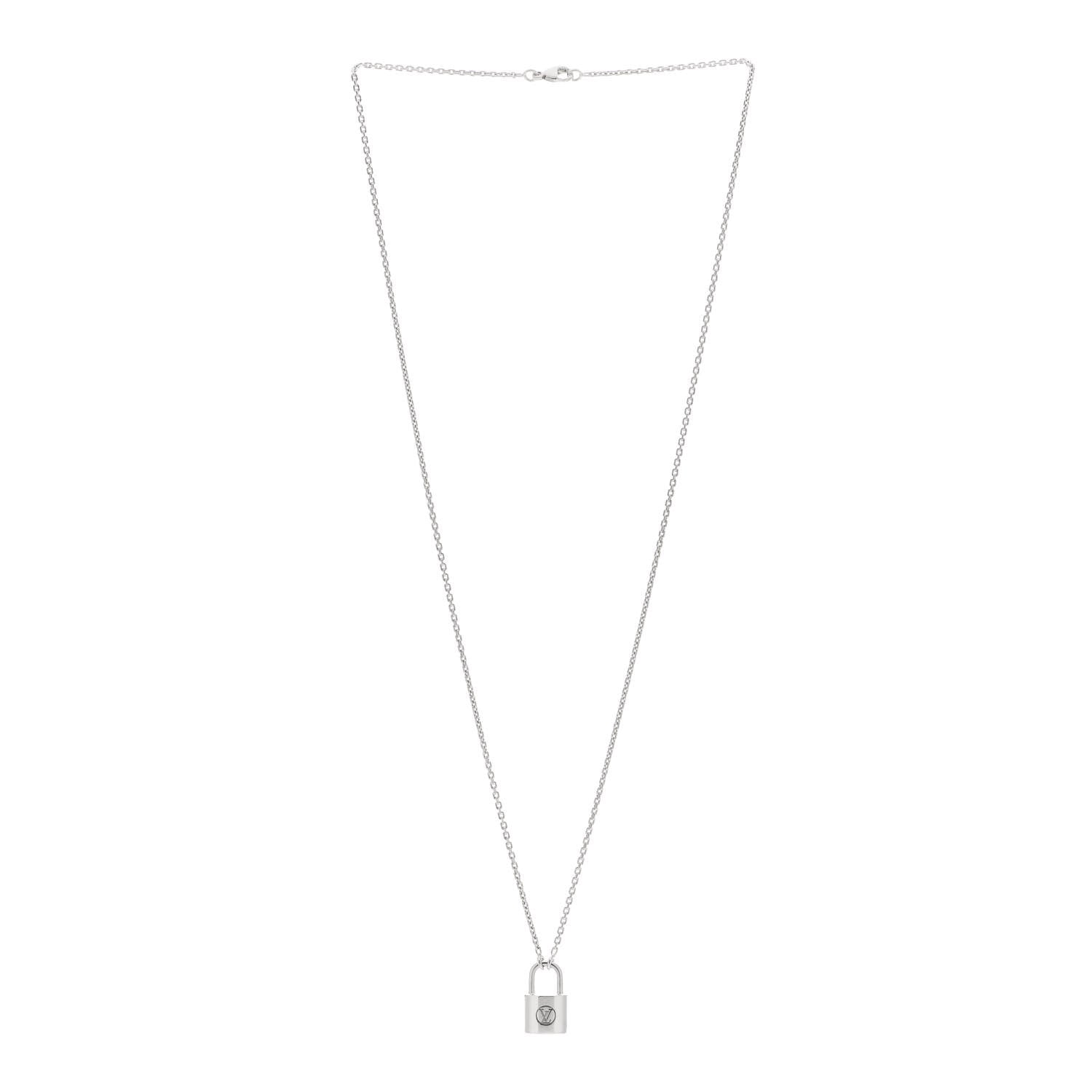 Louis Vuitton Sterling Silver Lockit Necklace 2 of 4