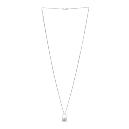 Louis Vuitton Sterling Silver Lockit Necklace 2 of 4