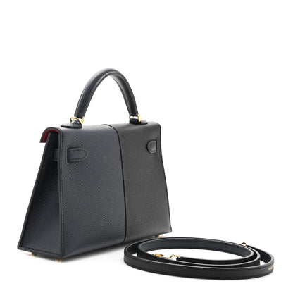 Hermes Epsom Casaque Mini Kelly Sellier 20 Black Bleu Indigo Rouge Grenat 3 of 11