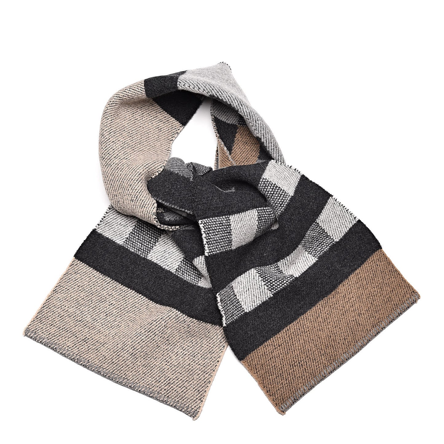 Wool Cashmere Patchwork Blanket Scarf