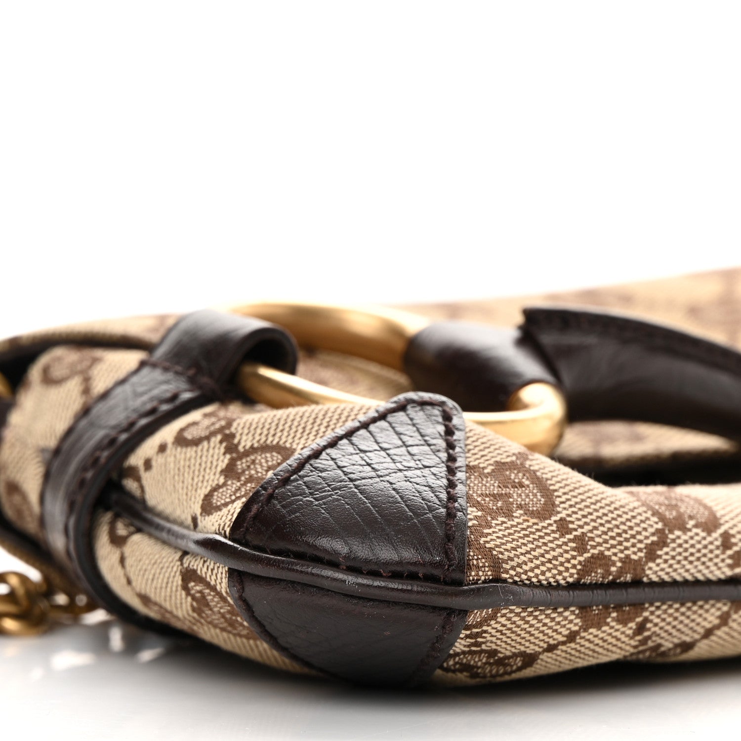 Gucci Monogram Horsebit Clutch Dark Brown 9 of 14