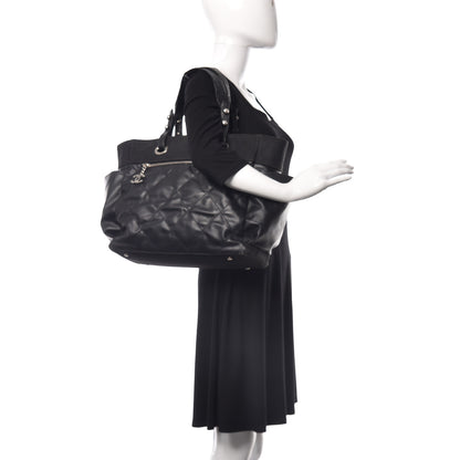 Chanel Coated Canvas Quilted Large Paris Biarritz Tote Black 2 of 22