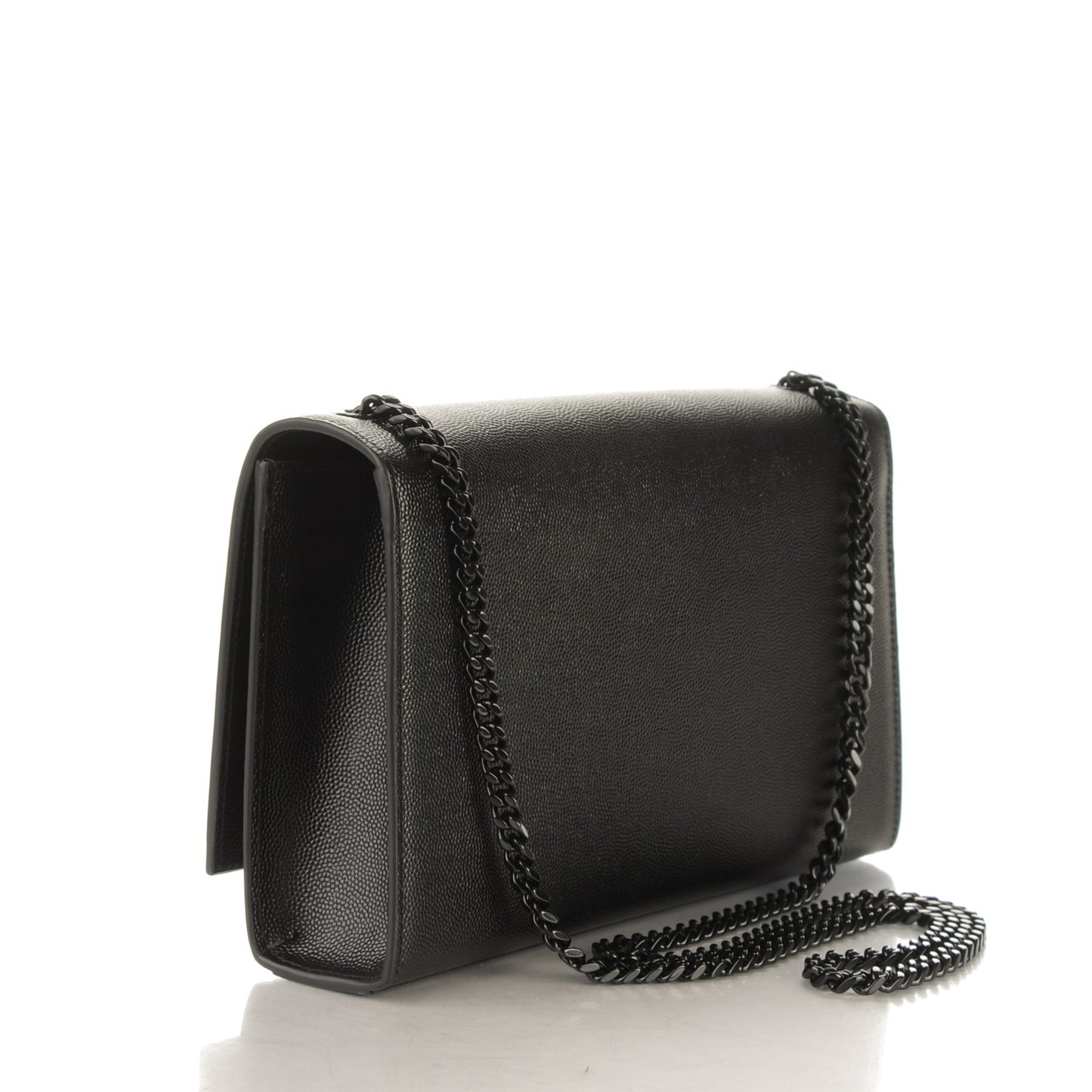 Grain De Poudre Medium Classic Monogram Kate Satchel Black