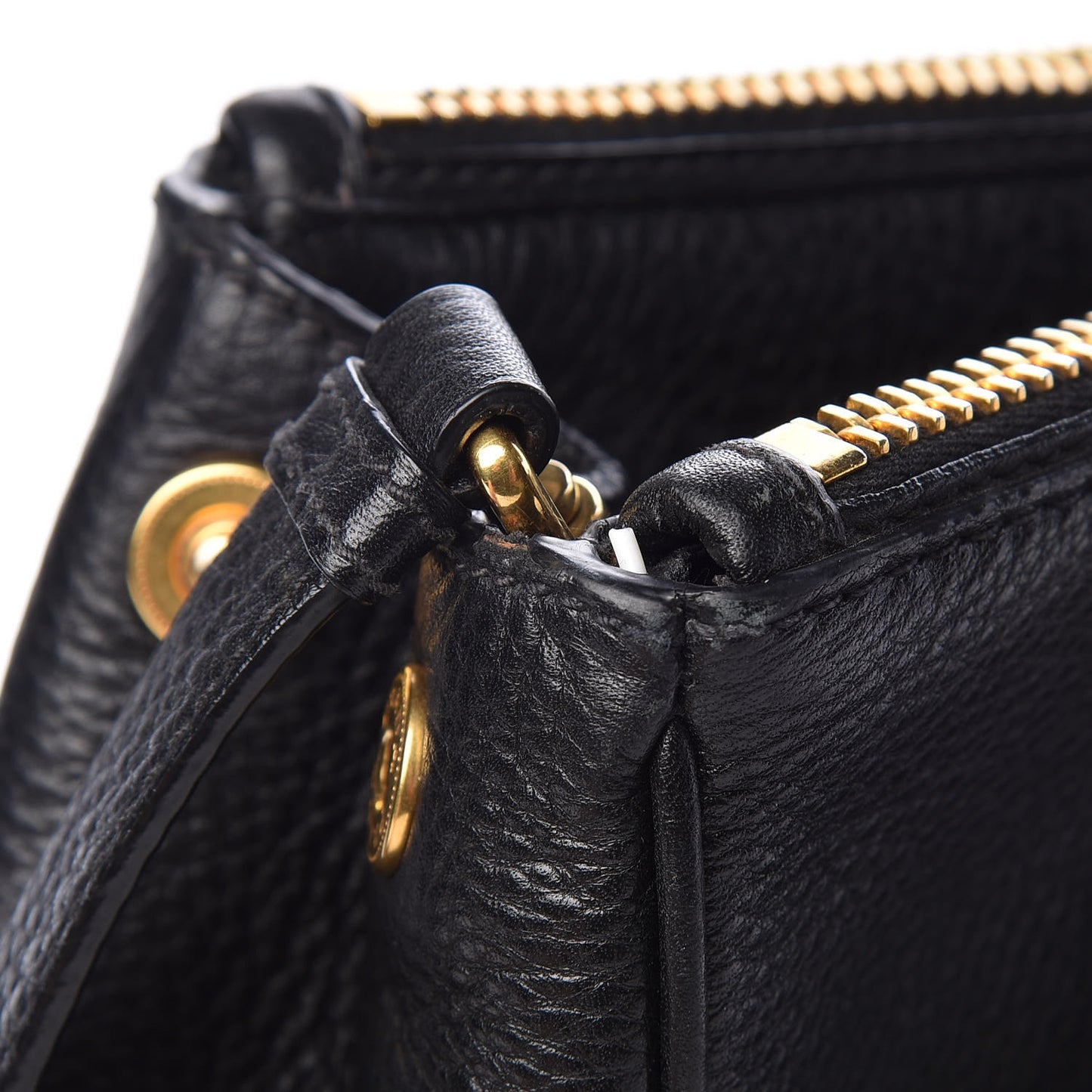 Vitello Daino Large Double Zip Tote Nero Black