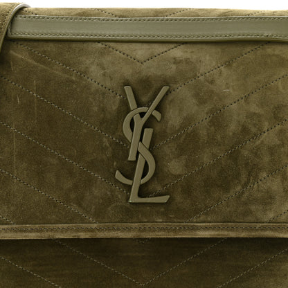 Saint Laurent Suede Monogram Medium Niki Chain Satchel Loden Green 8 of 11