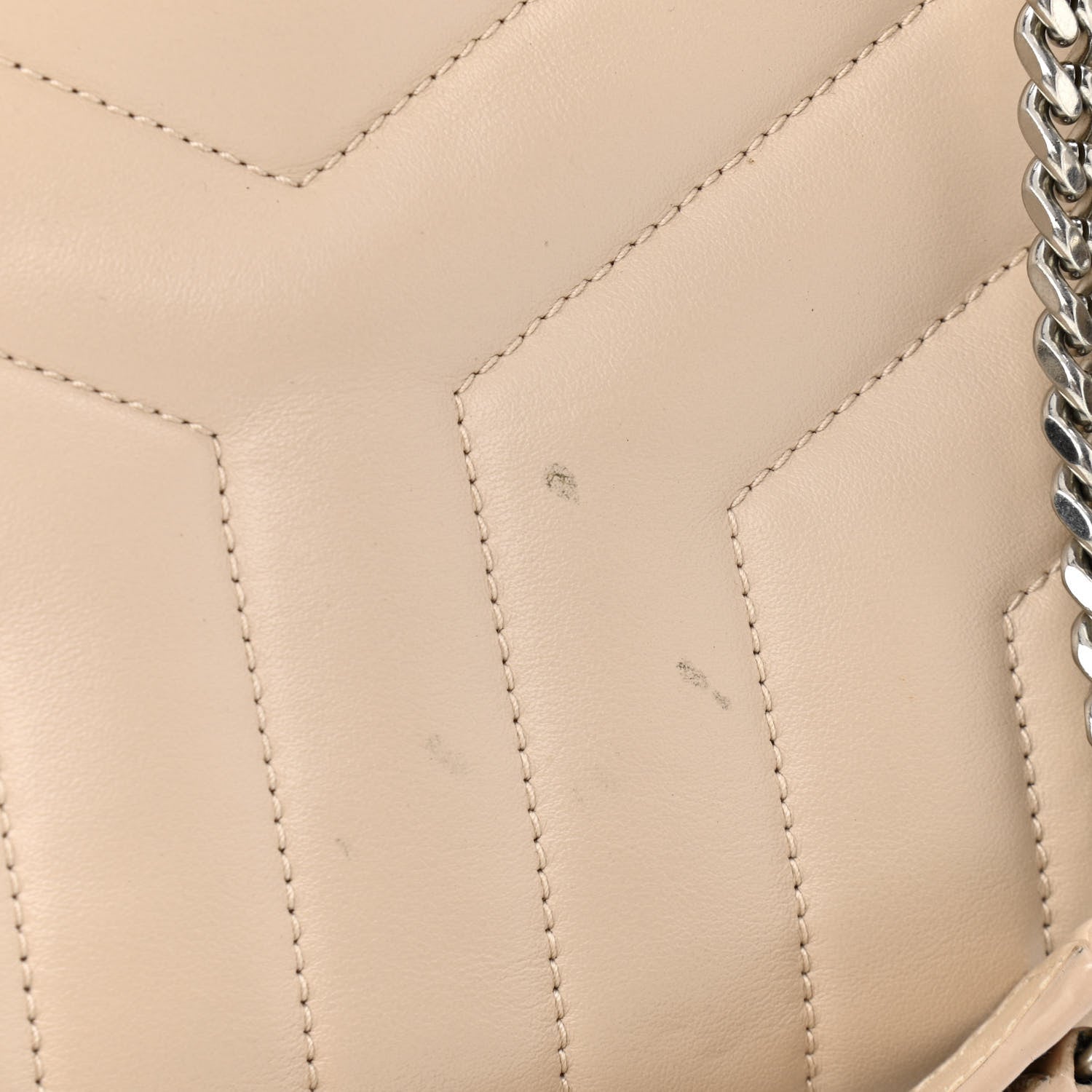 Saint Laurent Calfskin Y Quilted Monogram Medium Loulou Chain Satchel Rose Antic 15 of 16