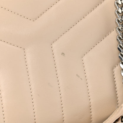 Saint Laurent Calfskin Y Quilted Monogram Medium Loulou Chain Satchel Rose Antic 15 of 16
