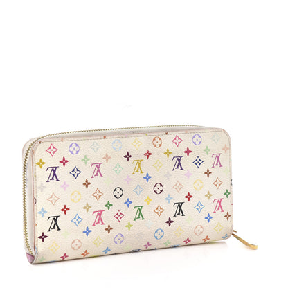 Louis Vuitton Monogram Multicolor Zippy Wallet White Litchi 3 of 8