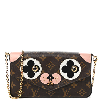 Louis Vuitton Monogram Valentine Dog Pochette Felicie Chain Wallet 1 of 11