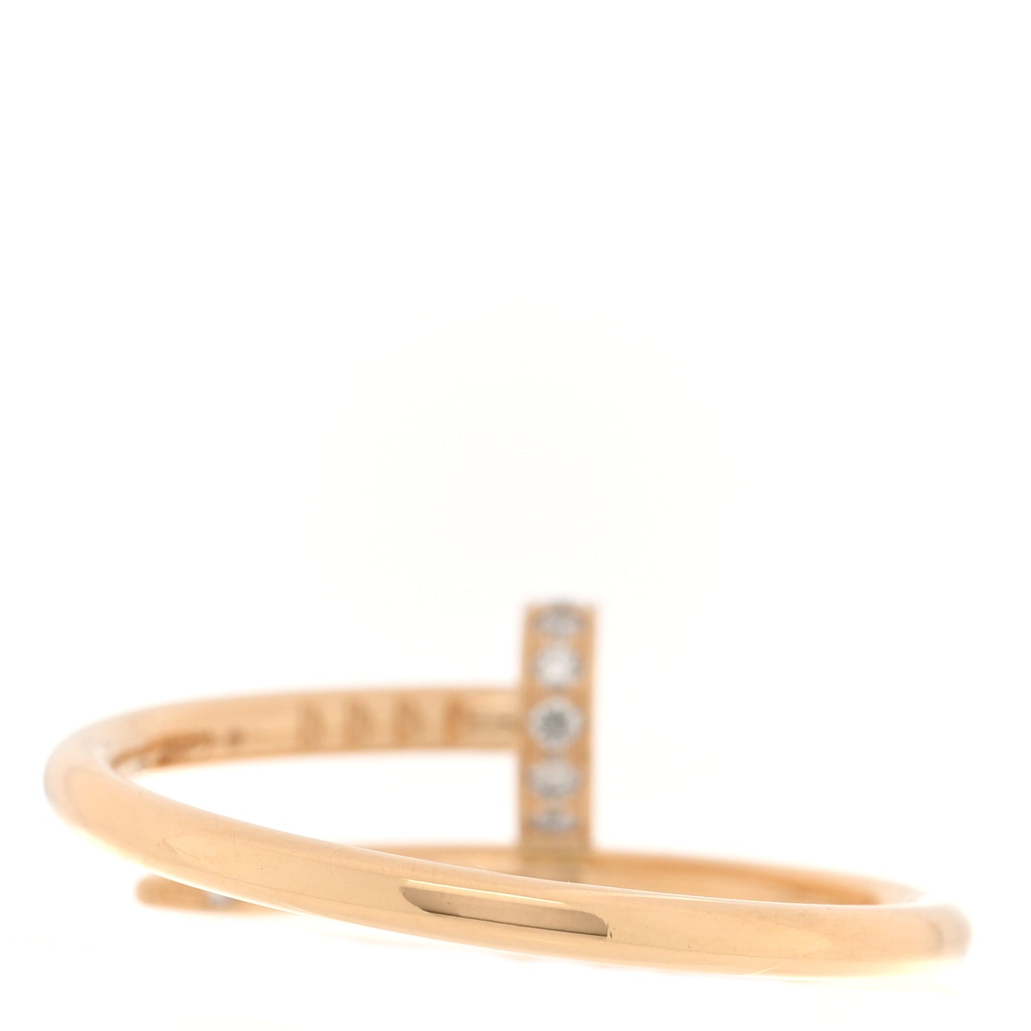 18K Yellow Gold Diamond Small Juste Un Clou Ring 56 7.5