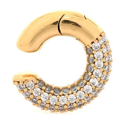 Fendi Metal Crystal Small Ear Cuff Gold 1 of 3