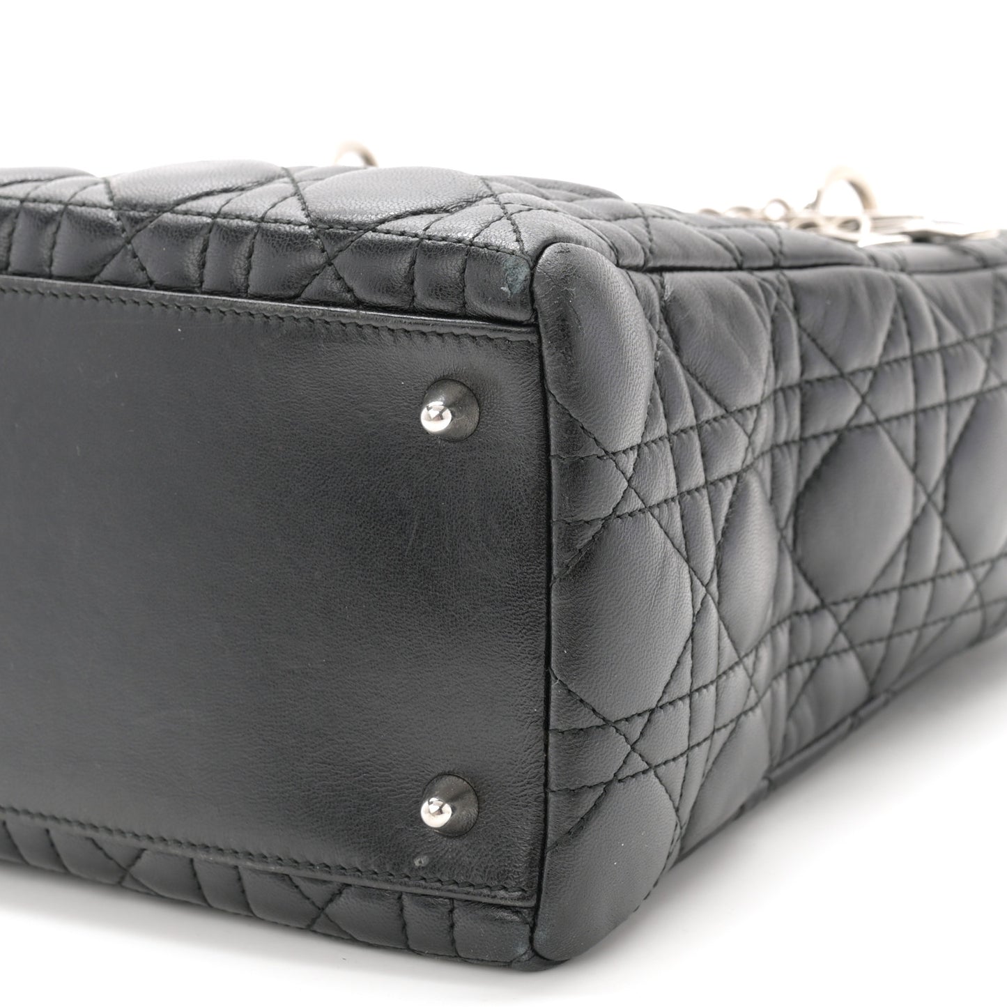 Lambskin Cannage Medium Lady Dior Black