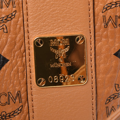 MCM Visetos Medium Liz Reversible Shopper Tote Cognac 10 of 18