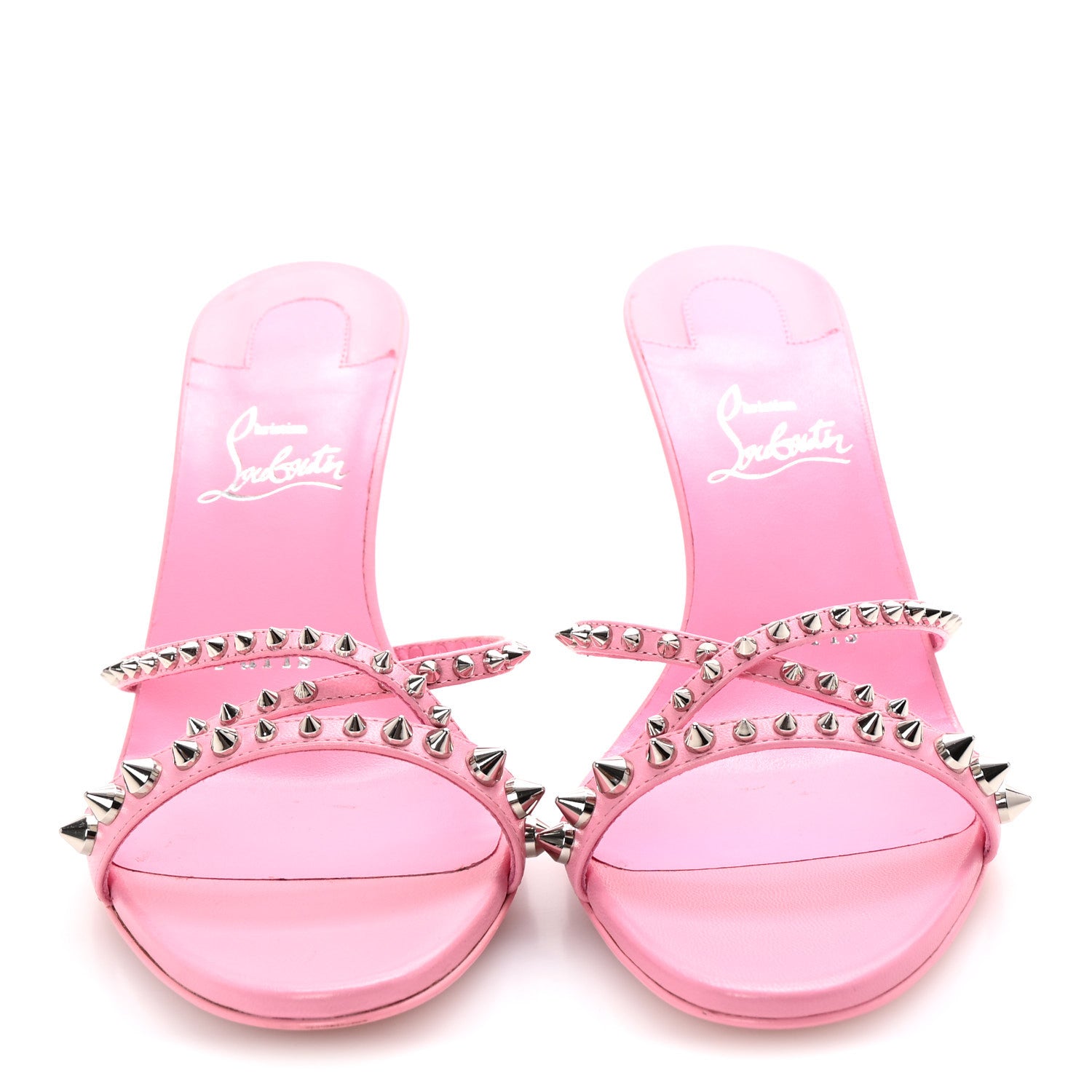 Christian Louboutin Kid Tatooska Spikes 85 Sandals 37.5 Calipso 3 of 9