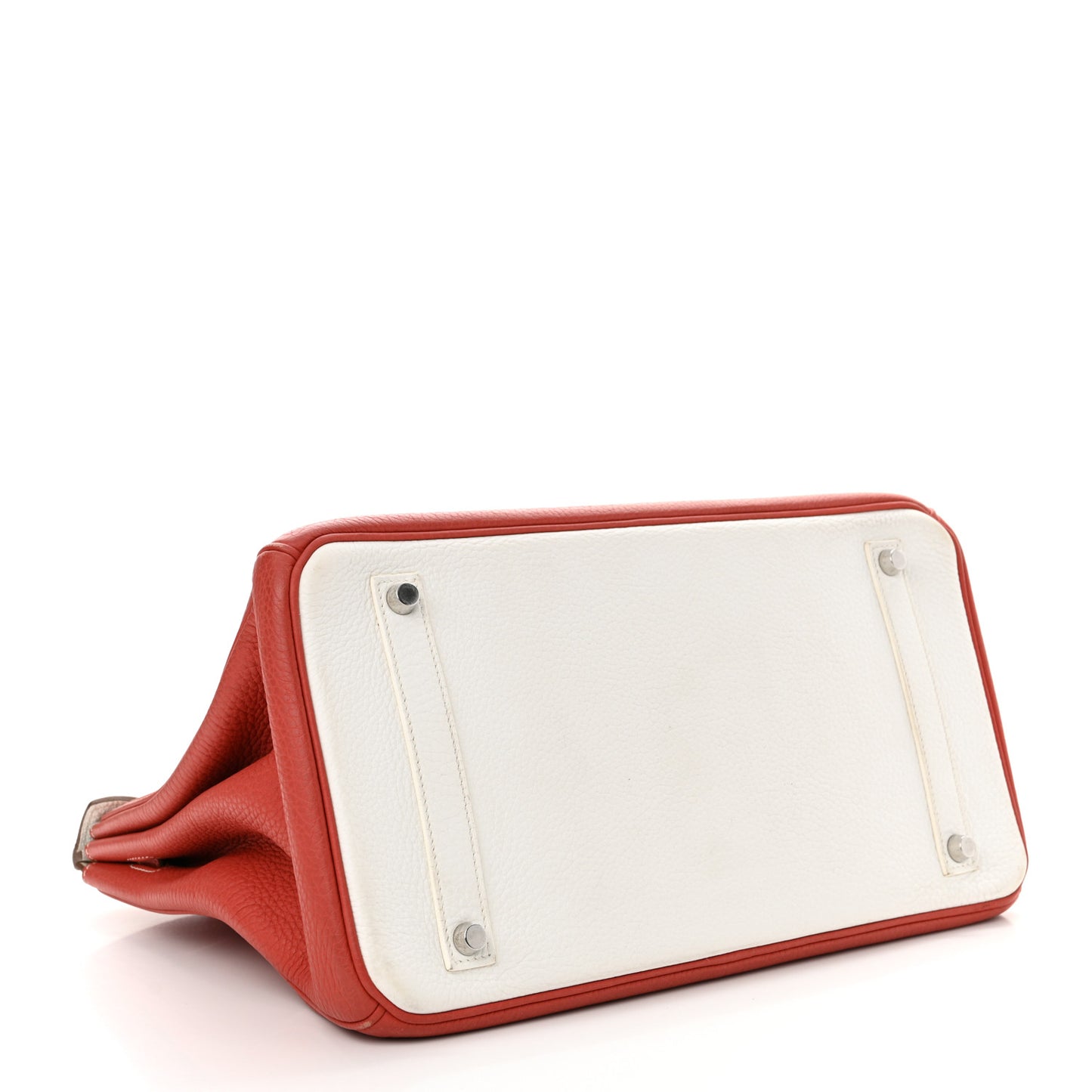 Taurillon Clemence Eclat Birkin 35 Sanguine White