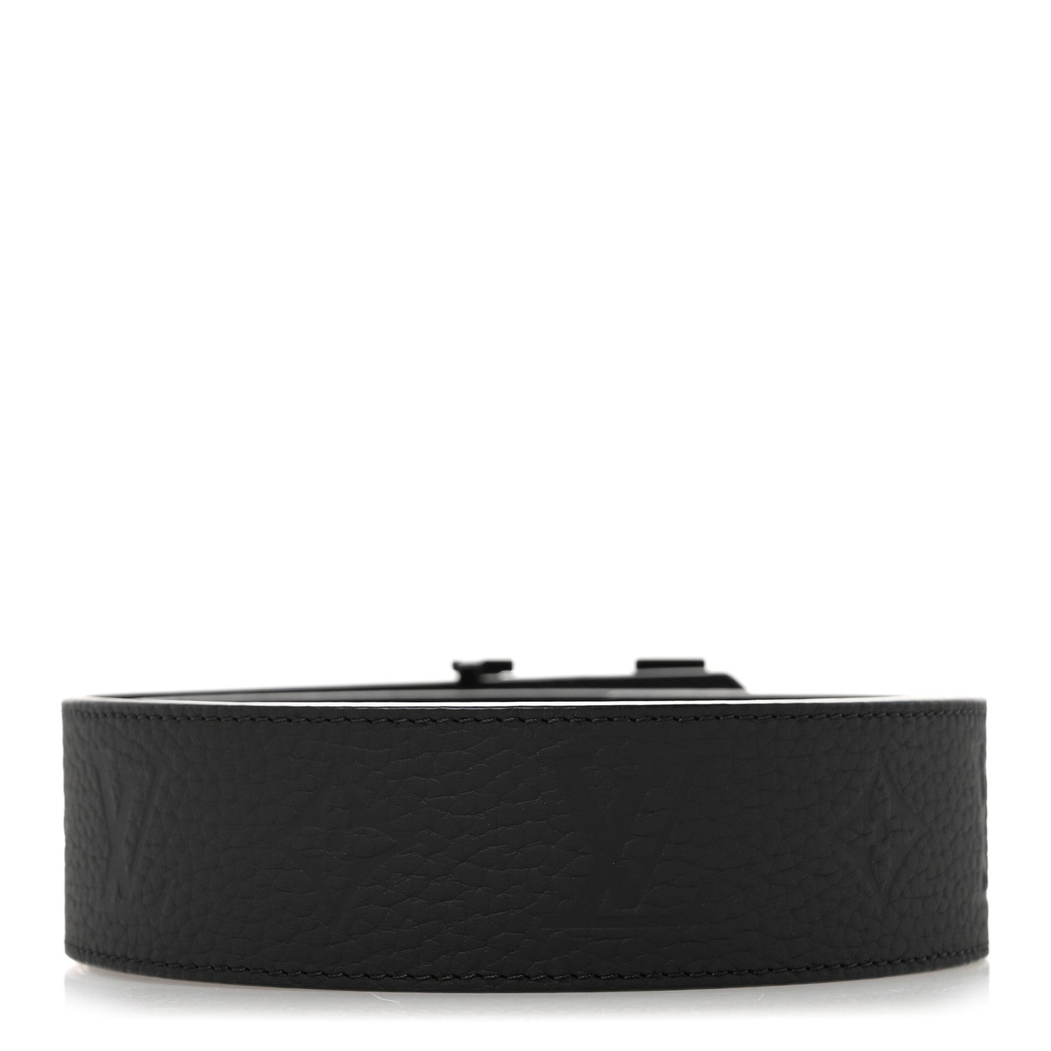 Louis Vuitton Taurillon Calfskin 40mm LV Initiales Reversible Belt 110 44 Black 2 of 7