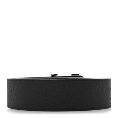 Louis Vuitton Taurillon Calfskin 40mm LV Initiales Reversible Belt 110 44 Black 2 of 7