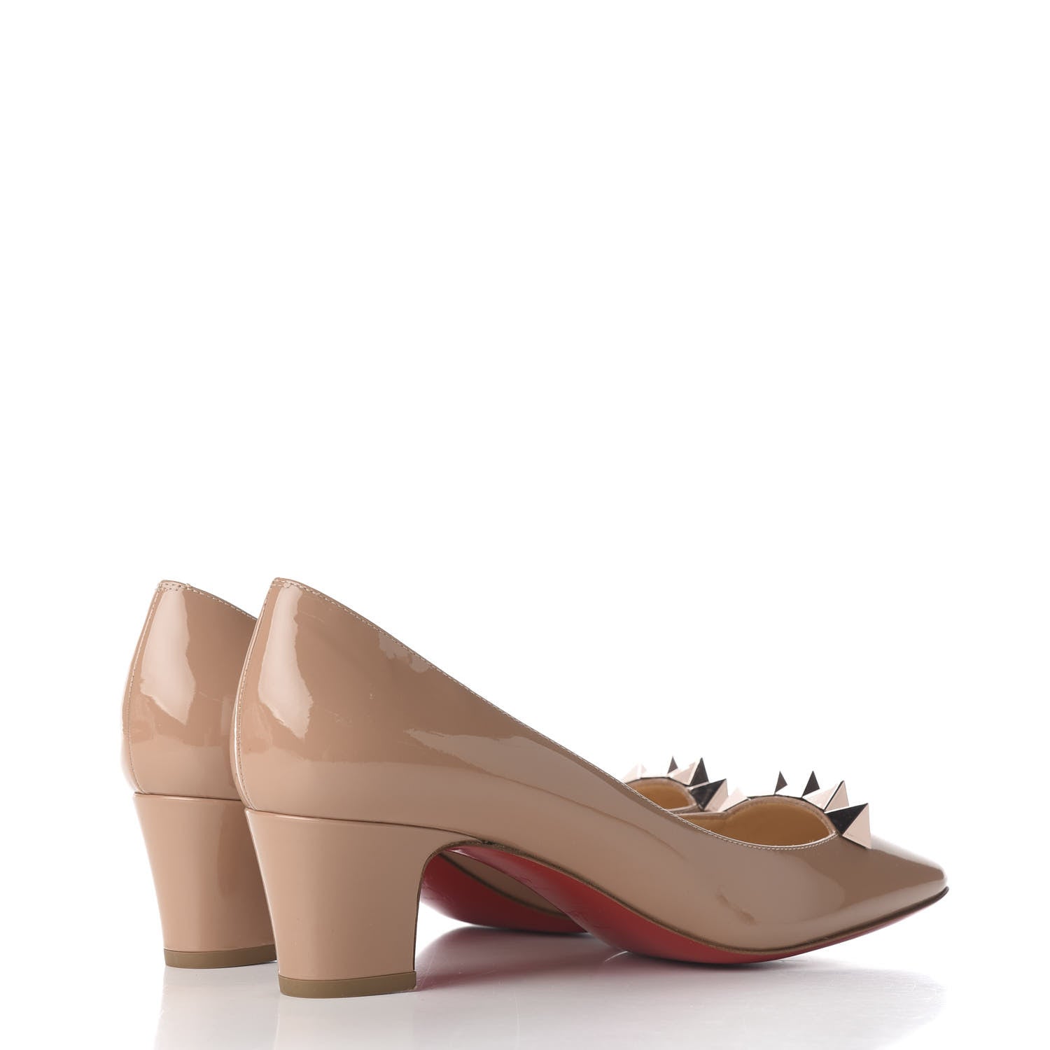 Christian Louboutin Patent Pyramidam 45 Pumps 40.5 Nude 4 of 9