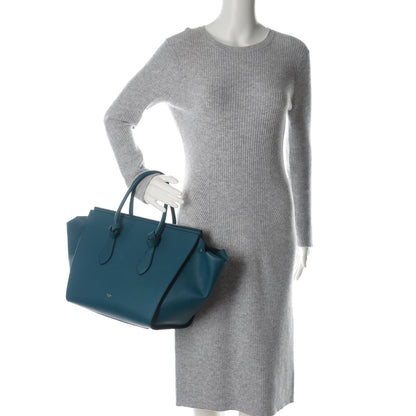 Celine Crisped Calfskin Small Tie Knot Tote Metallic Blue 2 of 8