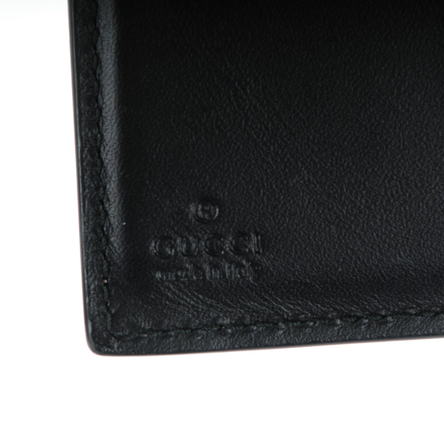 GG Supreme Monogram Pearl Studded French Wallet Black