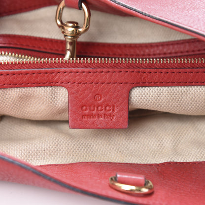 Gucci Pebbled Calfskin Medium Soho Chain Shoulder Bag Tabasco Red 6 of 17