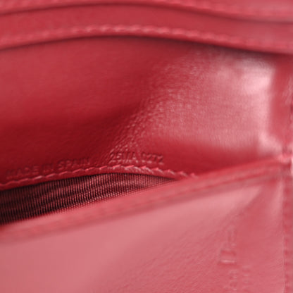 Christian Dior Patent Cannage Small Lady Dior Flap Card Holder Cherry Red 7 of 8