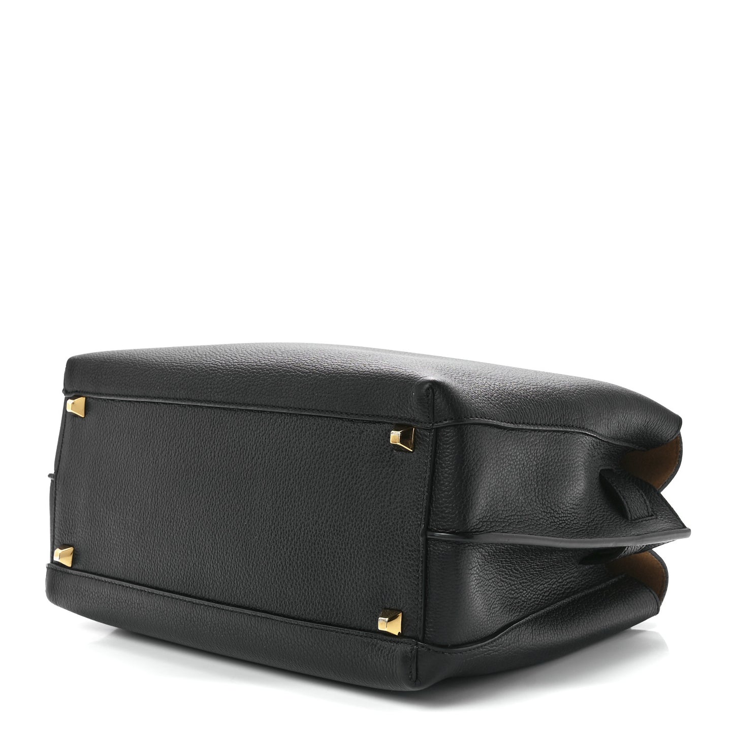 Grained Calfskin Medium Milla Tote Black