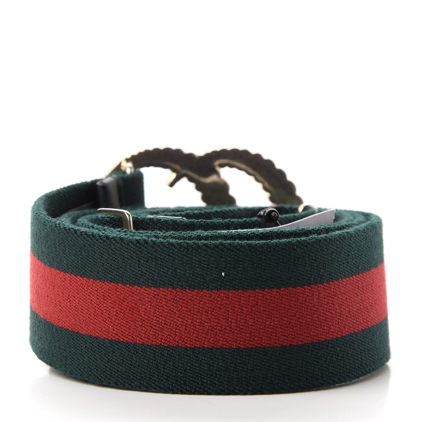 Canvas Torchon Double G Web Belt 100 40 Verde