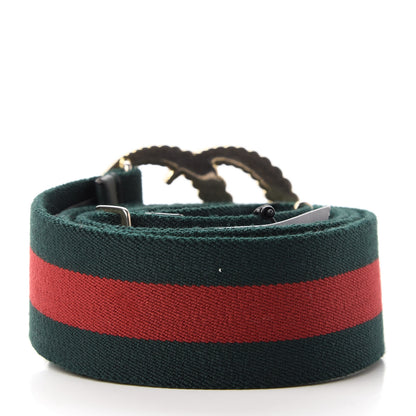Gucci Canvas Torchon Double G Web Belt 100 40 Verde 2 of 4