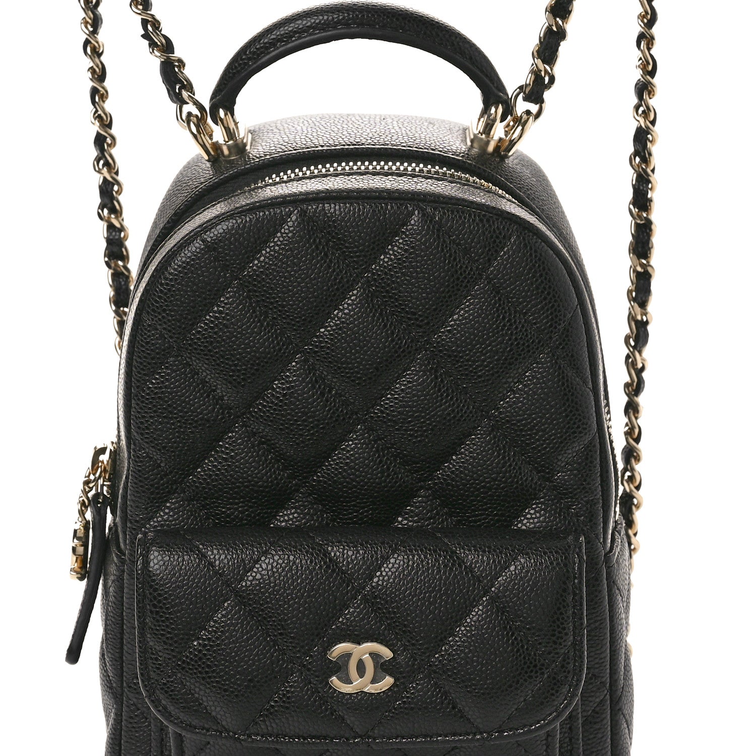 Chanel Caviar Quilted CC Mini Classic Backpack Black 8 of 10