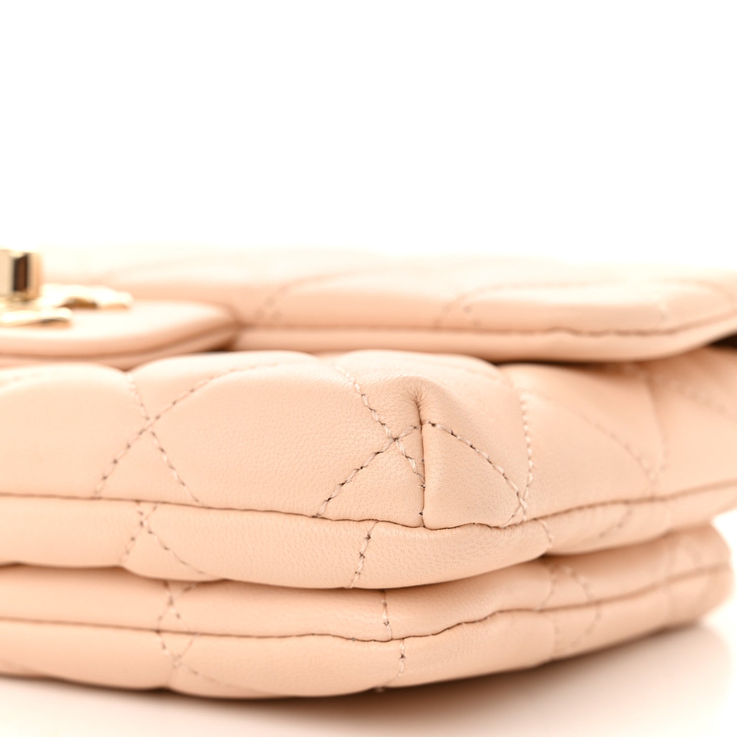Chanel Lambskin Quilted Daily Zippy Crossbody Beige 11 of 13
