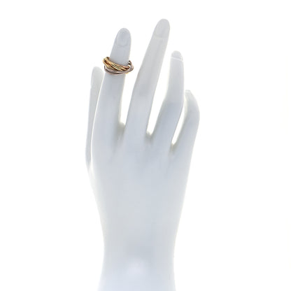 Cartier 18K Pink White Yellow Gold 7 Band Trinity Ring 47 4 2 of 5