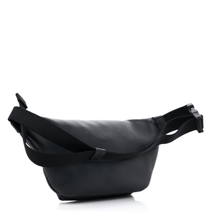 Balenciaga Smooth Calfskin Logo Everyday Beltpack XS Black White 3 of 12