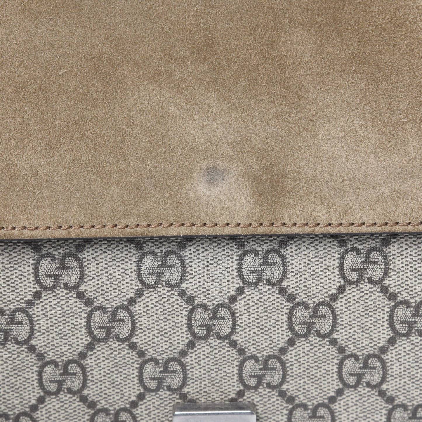 GG Supreme Monogram Medium Dionysus Shoulder Bag Taupe