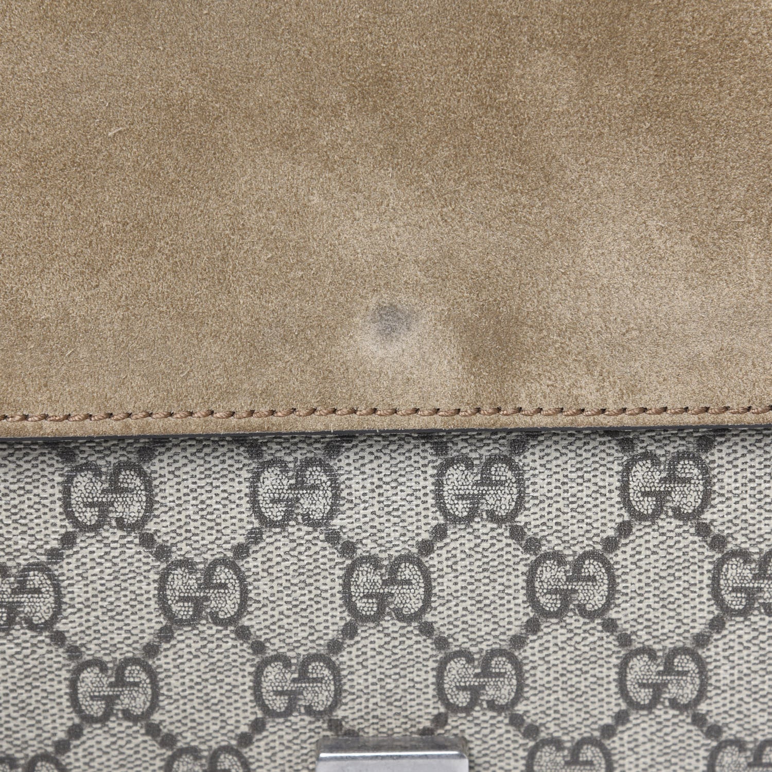 Gucci GG Supreme Monogram Medium Dionysus Shoulder Bag Taupe 9 of 14