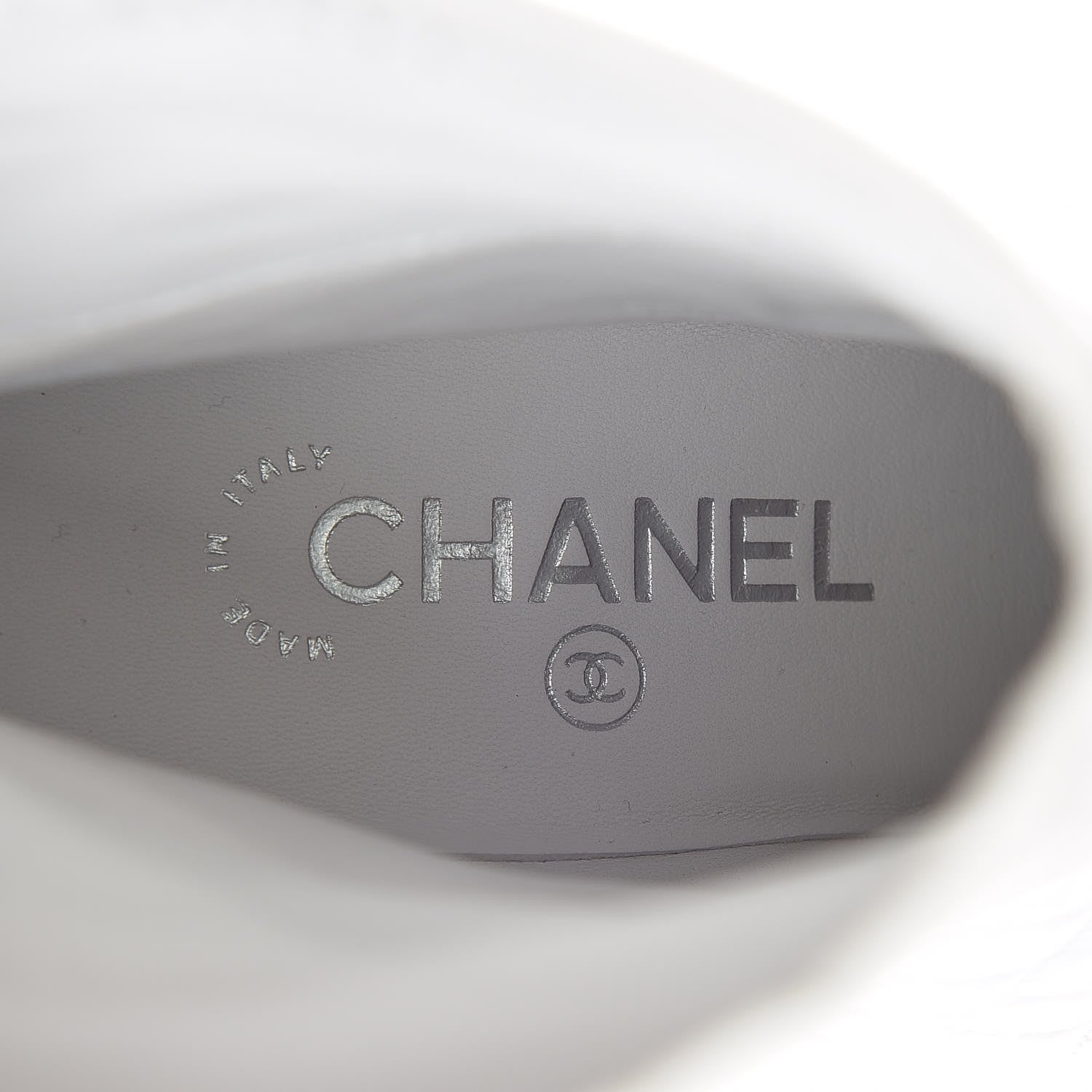 Chanel Crumpled Calfskin Quilted Cap Toe Short Boots 37.5 White Black 6 of 9