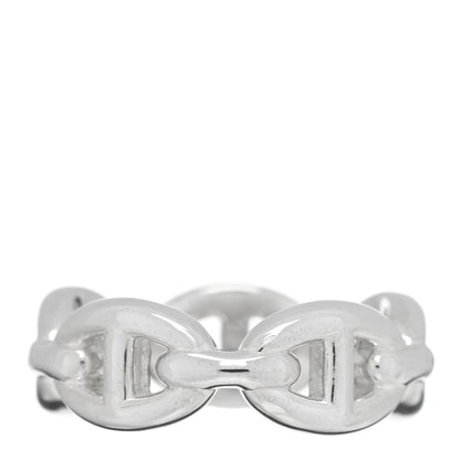 Hermes Sterling Silver PM Chaine d'Ancre Enchainee Band Ring 51 5.75 3 of 5