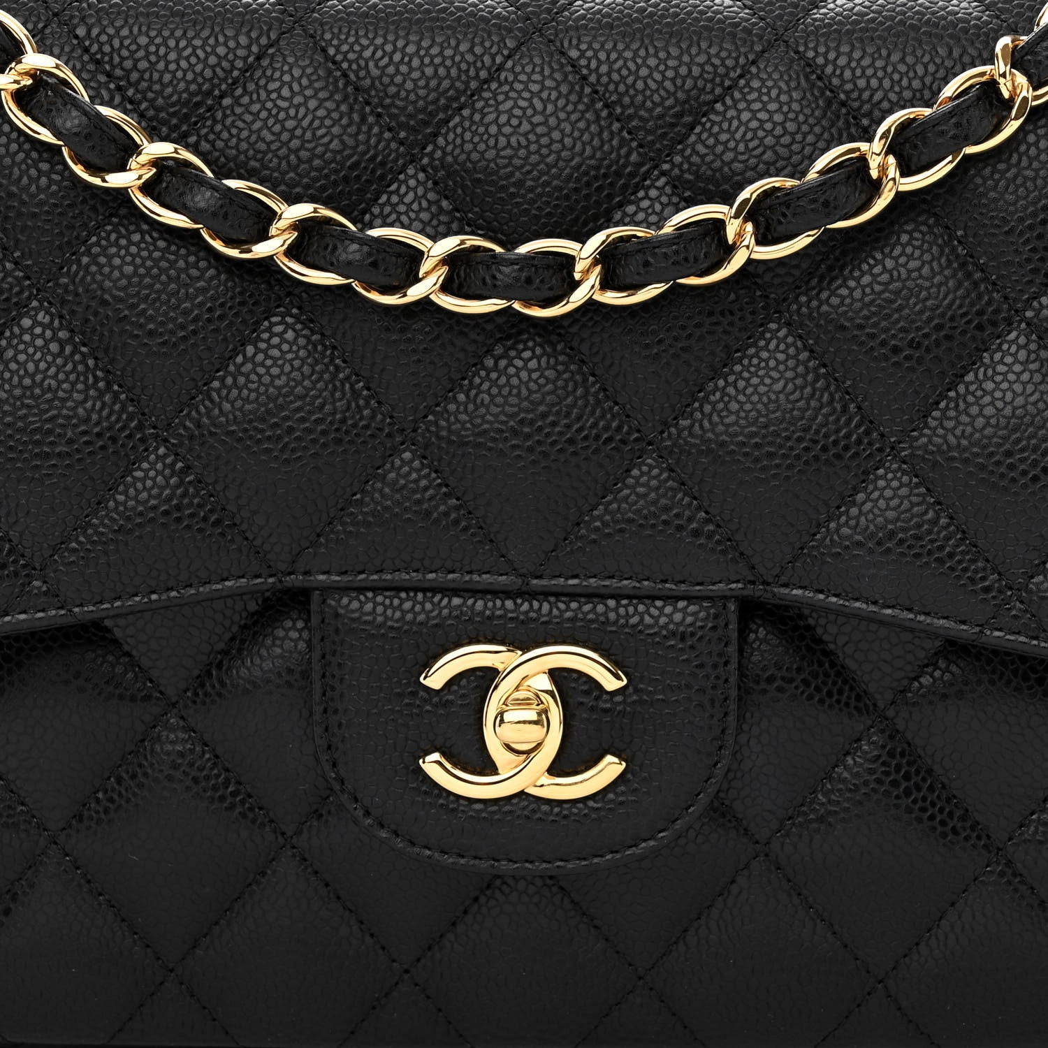 Chanel Caviar Quilted Jumbo Double Flap Black 8 of 12